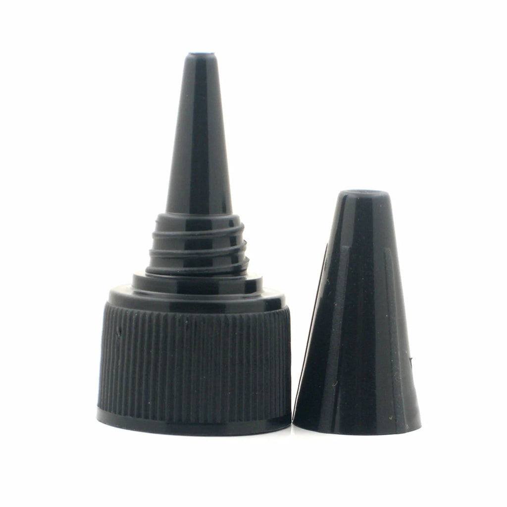 black HDPE cylinder round 1/2/4/8oz 30/100/200/250ml/500ml plastic soft flat bottle with Twist pointed mouth top cap for Uv Glue
