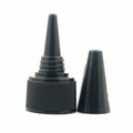 black HDPE cylinder round 1/2/4/8oz 30/100/200/250ml/500ml plastic soft flat bottle with Twist pointed mouth top cap for Uv Glue