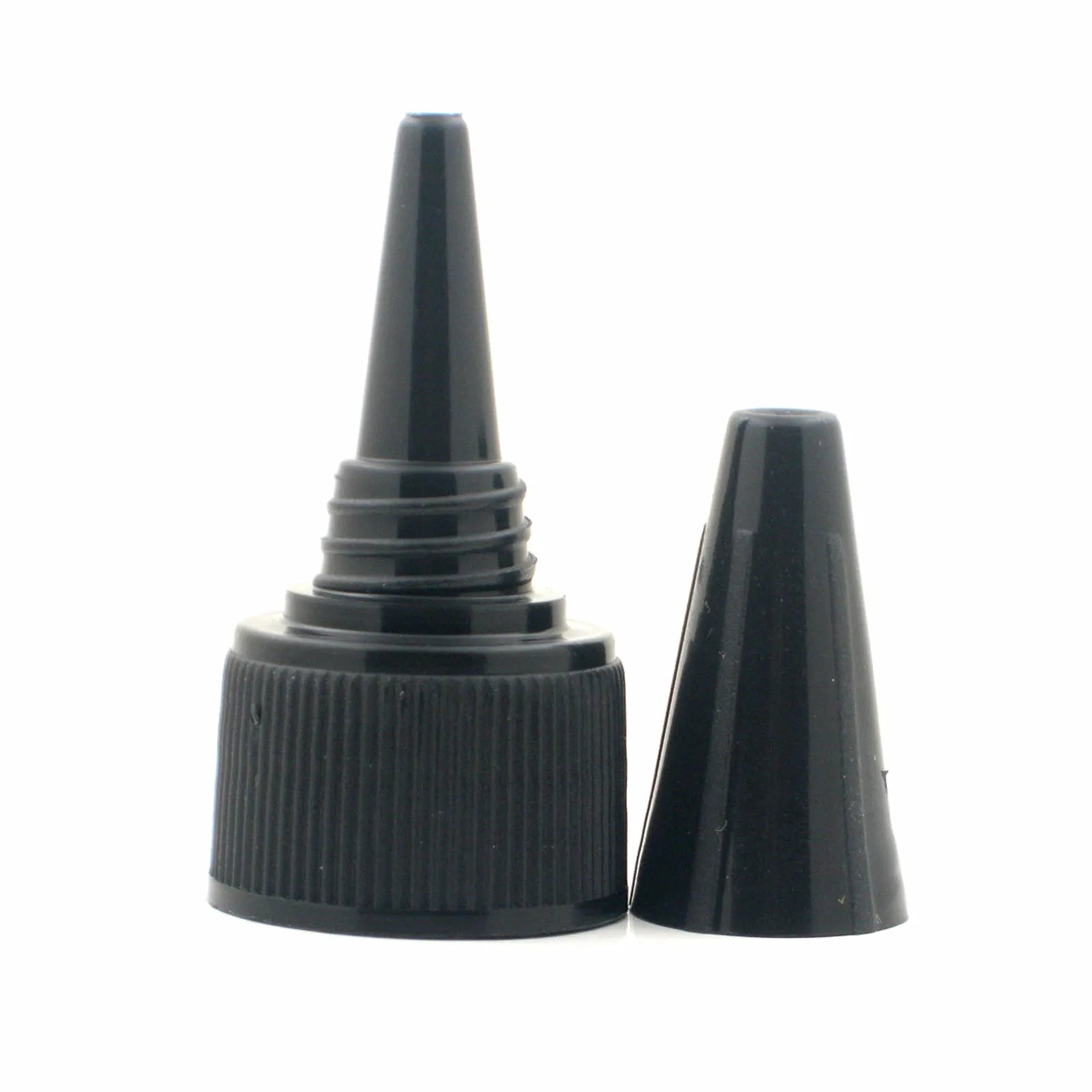 black HDPE cylinder round 1/2/4/8oz 30/100/200/250ml/500ml plastic soft flat bottle with Twist pointed mouth top cap for Uv Glue