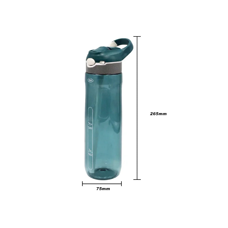 750ml Bicycle Water Bottle Portable Tritan Material Straw BPA Free Durable Outdoor Sports Shaker Fitness MTB Bike Drink Bottles