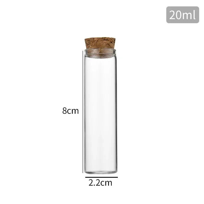 5ml~30ml Mini Clear Glass Drifting Bottles With Cork Stopper Small Jars For Christmas Wedding Birthday Party Decoration