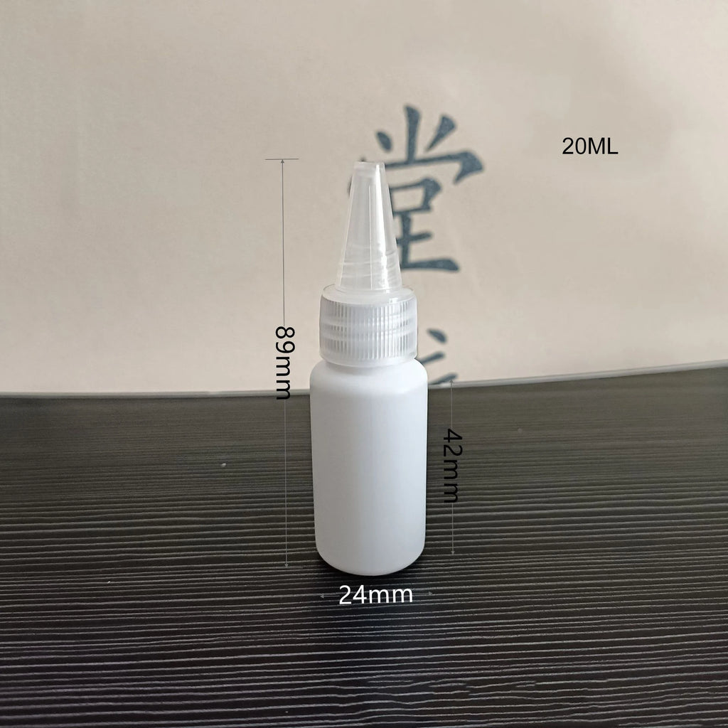 5/10/20/30/50/60/100ml Empty PE Plastic Glue Bottles With Screw-On Lids Squeeze Liquid Ink Oil Dropper Bottles