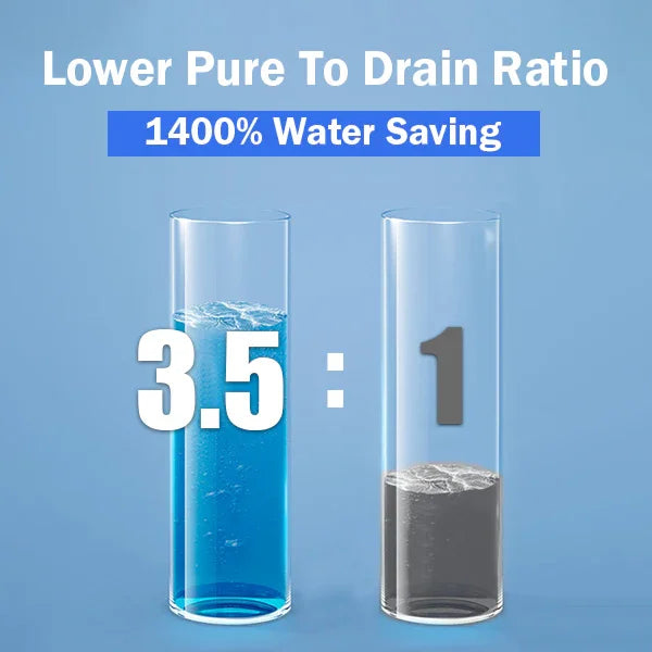 100G Countertop Reverse Osmosis Water Filter Dispenser Low TDS Water Purifier Certified 3 Stage RO Water Filtration System