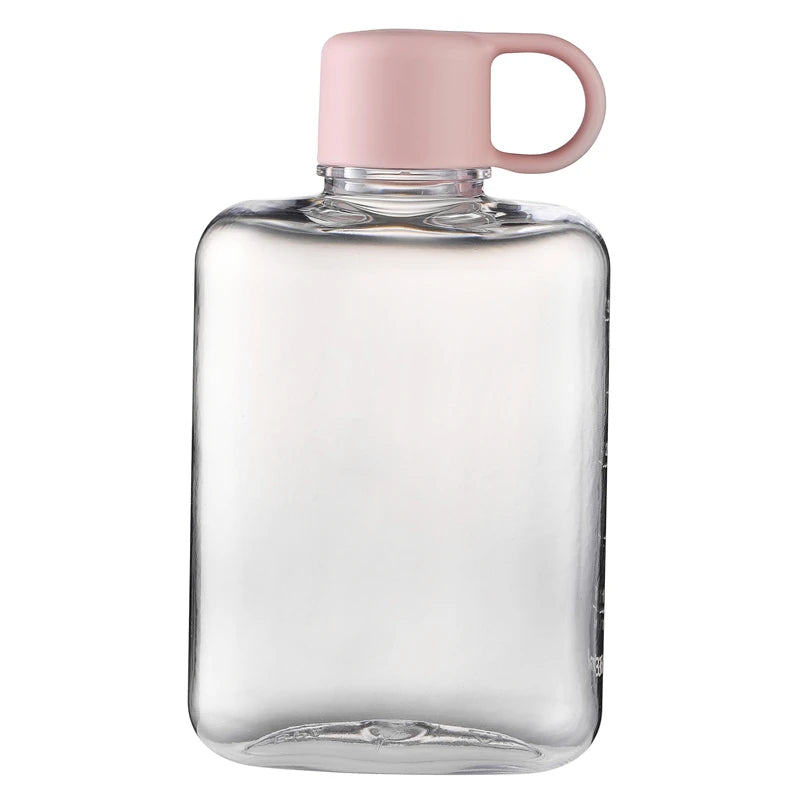 360ML Water Botlte Flat Bpa Free Sport Crystal Plastic Crystal Drinks Kettle Notebook Milk Juice Drinkware Outdoor Portable Cup