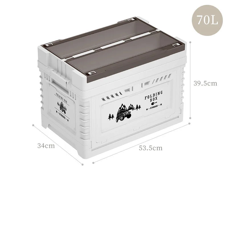 Outdoor Waterproof Plastic Foldable Container Box Multi-function Camping Storage Box