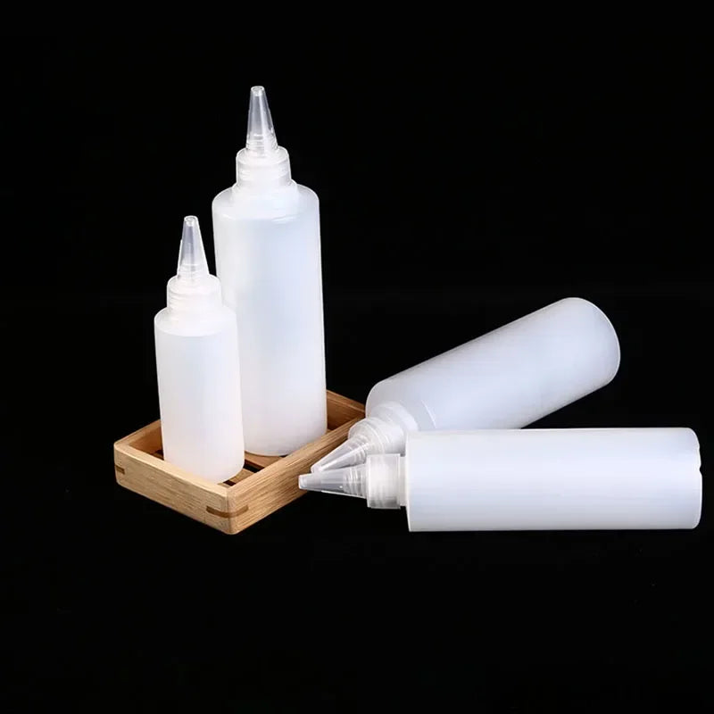 500ML Refillable Squeeze Bottle Leak-proof Honey Seasoning Pigment Bottle Not Easy To Deform Dropper Bottle With Dust Lid Funnel