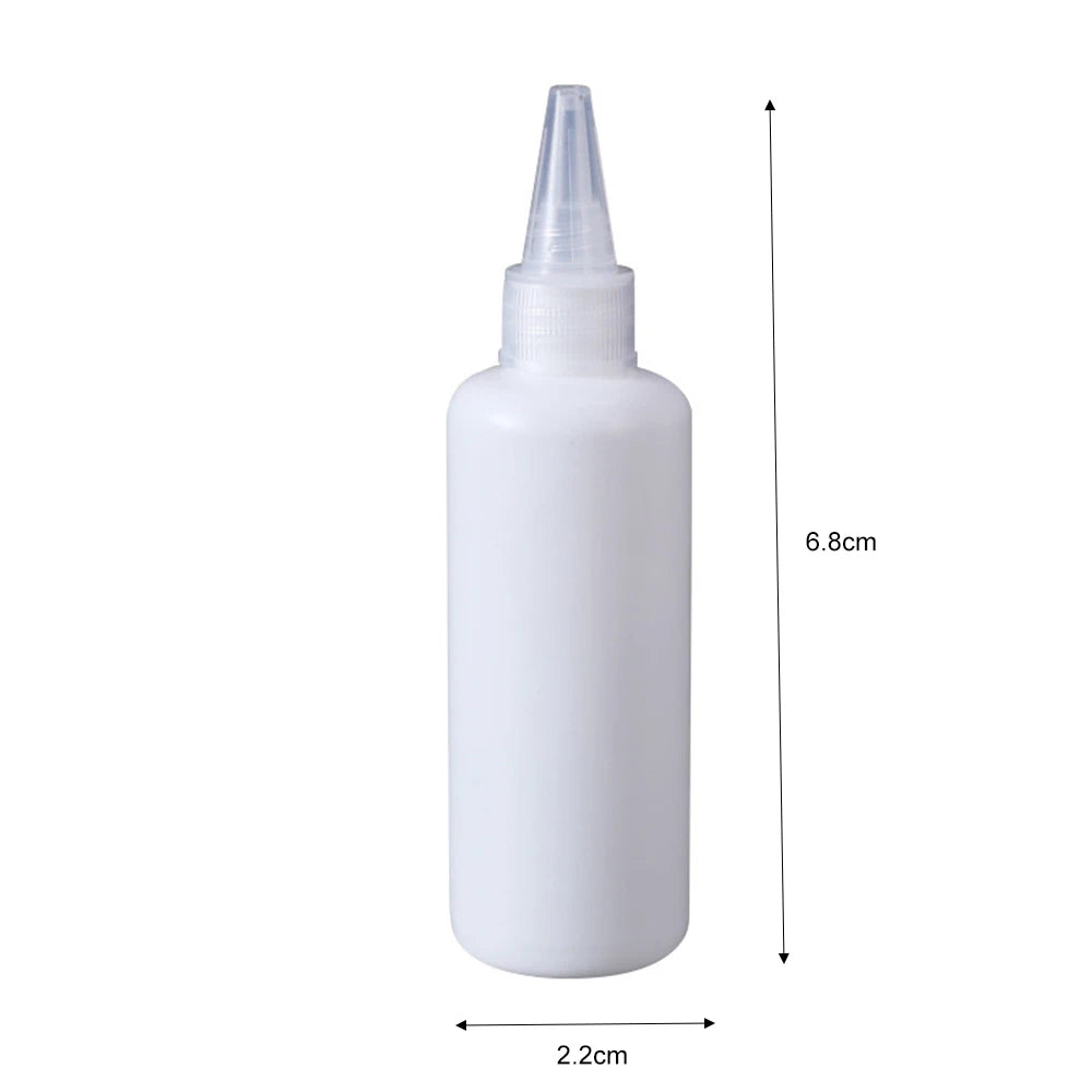 5/10/20/30/50/60/100ml Empty PE Plastic Glue Bottles With Screw-On Lids Squeeze Liquid Ink Oil Dropper Bottles