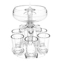 for Bar, Party, Home Clear With 6 Shot Glasses Bartender Tool Wine Set Beer Dispenser Rack Wine Dispenser Bar Accessories