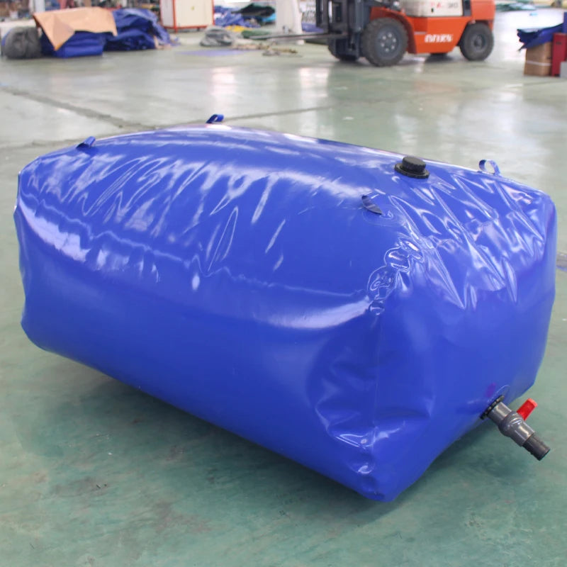 100 Gallon Water Tank, Foldable Storage Container Bag Airbag 400L Camping RV With Valve Drought Resistance And Fire Protection