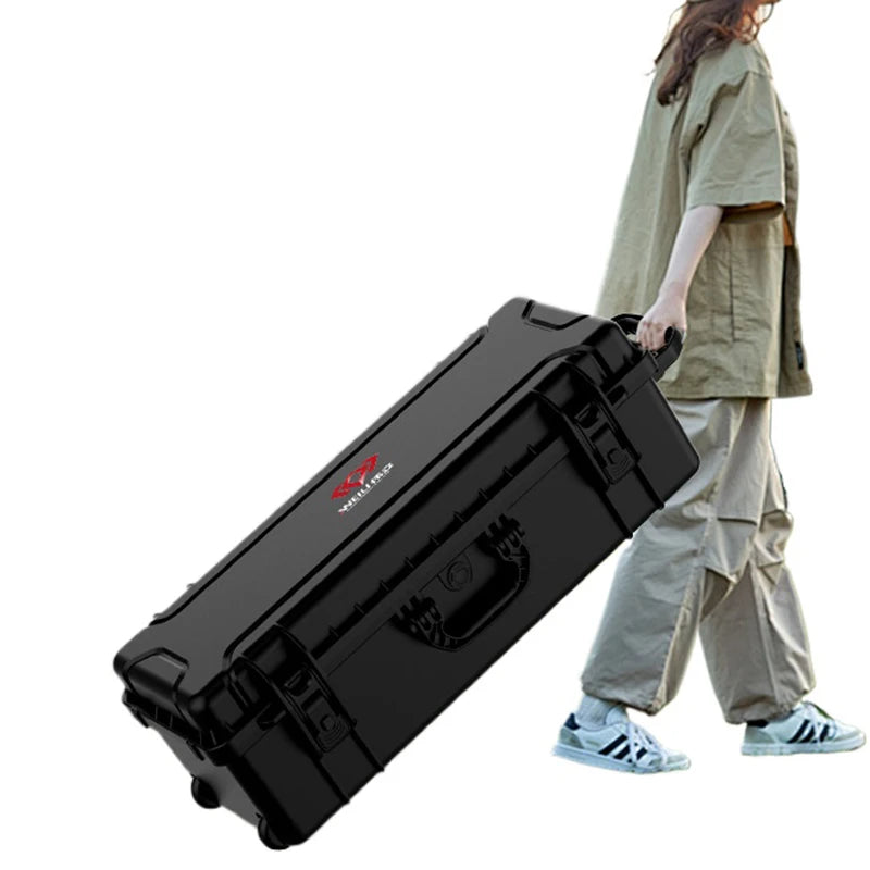 Waterproof Tool Case Outdoor Hard Case Tools Storage Box Portable Professional Equipment Storage Boxes Large Toolbox with Wheels