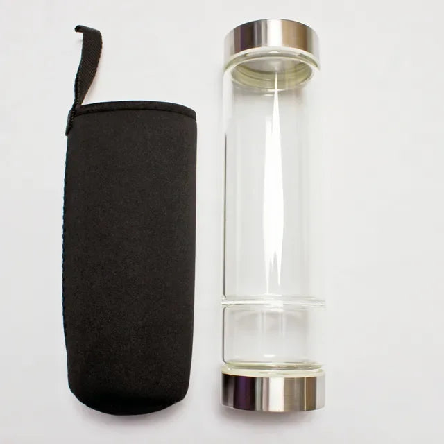 Big Diameter Crystal Bottles Multicolor Water Bottle Healing Infuser Energy Gym