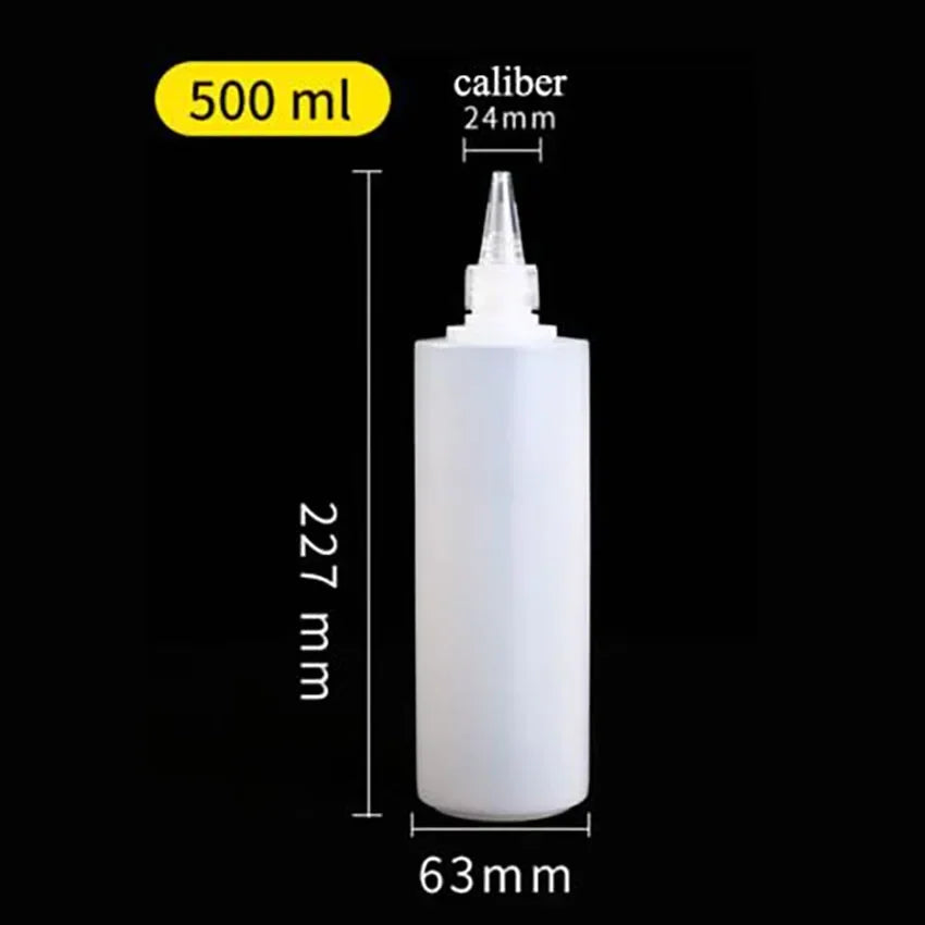 500ML Refillable Squeeze Bottle Leak-proof Honey Seasoning Pigment Bottle Not Easy To Deform Dropper Bottle With Dust Lid Funnel