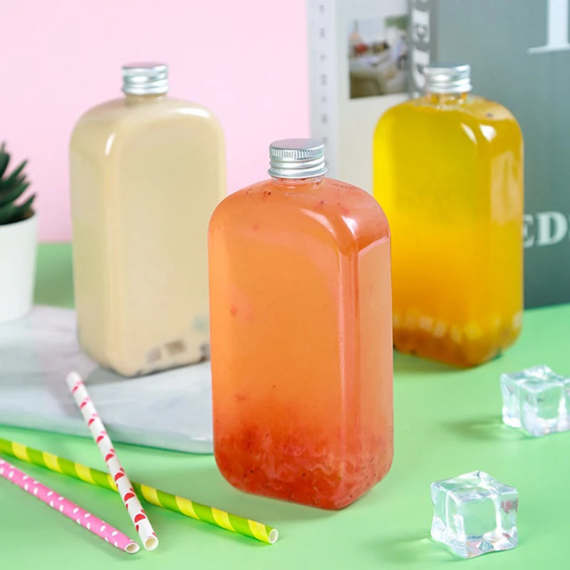 400ML Plastic Bottles For Drinks Storage Containers Drinking Water Bottles Plastic Water Bottle With Lids Caps