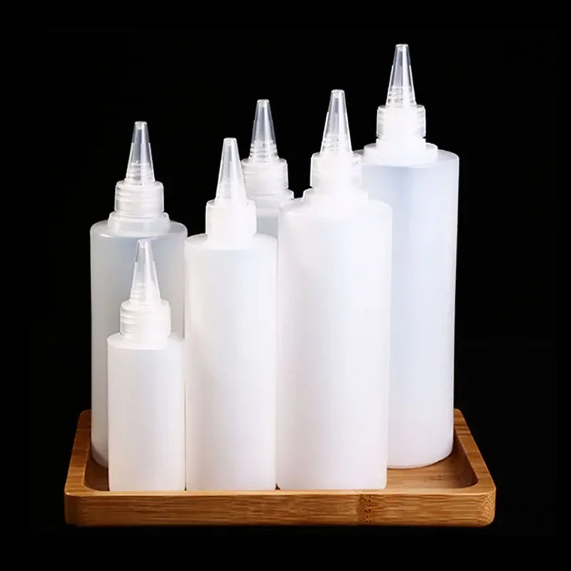 500ML Refillable Squeeze Bottle Leak-proof Honey Seasoning Pigment Bottle Not Easy To Deform Dropper Bottle With Dust Lid Funnel