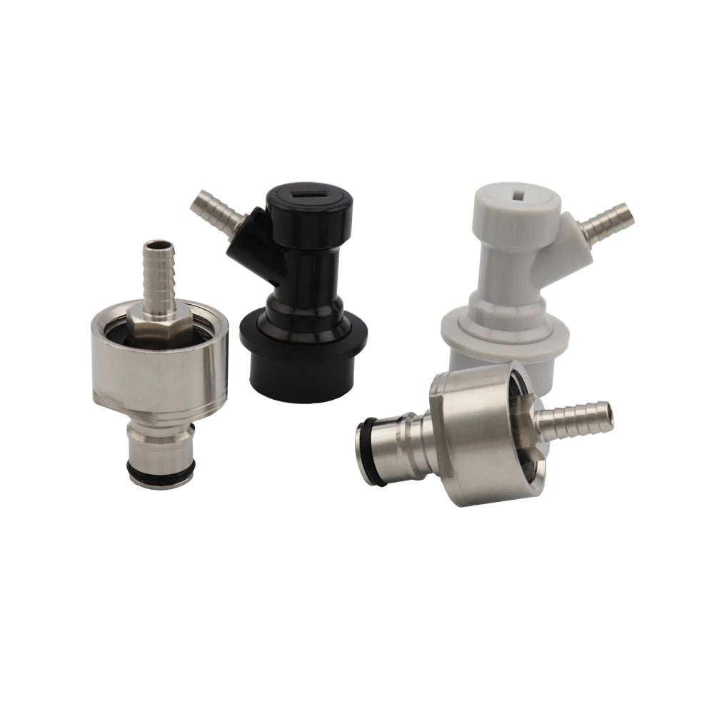 Beer Brewing Carbonation Cap Carbonator & Ball Lock Connector Fit Soft PET Drink Bottles Homebrew Kegging