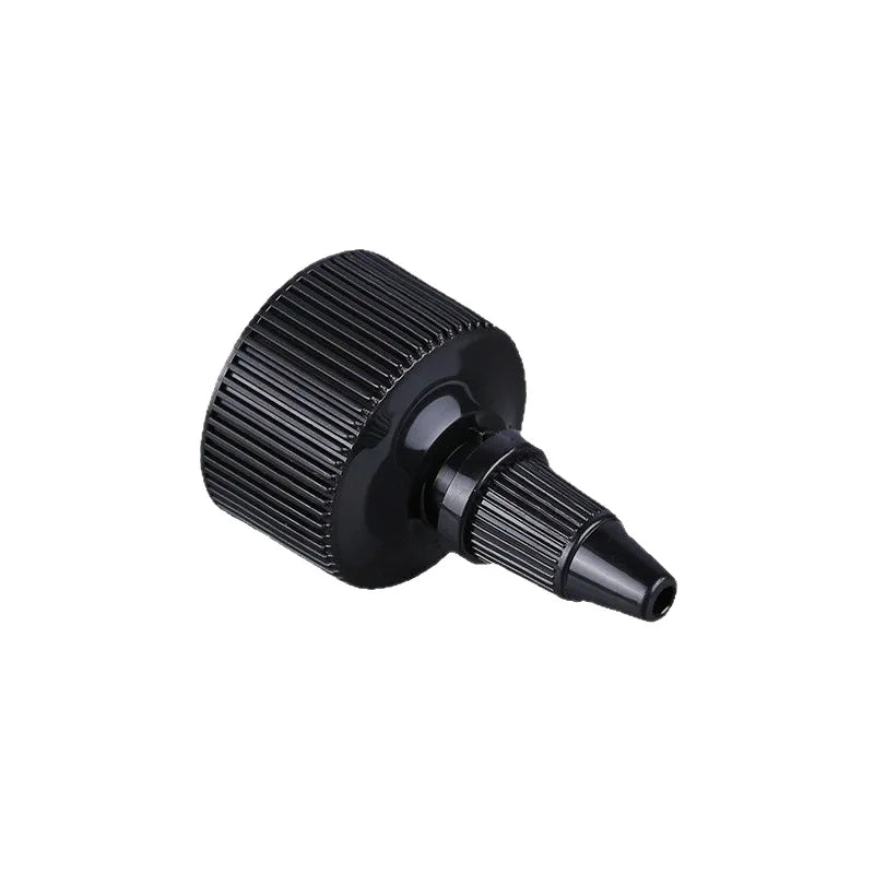 black HDPE cylinder round 1/2/4/8oz 30/100/200/250ml/500ml plastic soft flat bottle with Twist pointed mouth top cap for Uv Glue