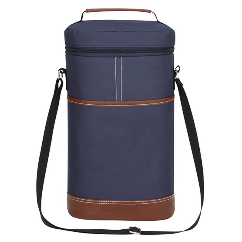7L Portable Wine Cooler Bag Insulated Thermal Carrier for 2 Drink Bottles Beer Outdoor Party Travel Portable Wine Tote Bag 2025