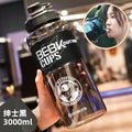 Sturdy 2L 3L Larger Gym Water Bottl for Sport Water Bottle with Straw School BPA FREE Waterbottle Drink Bottles Travel Kettle