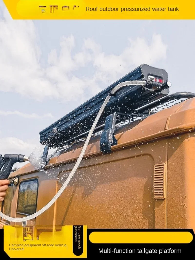 roof pressurized water tank outdoor off-road vehicle water storage tank