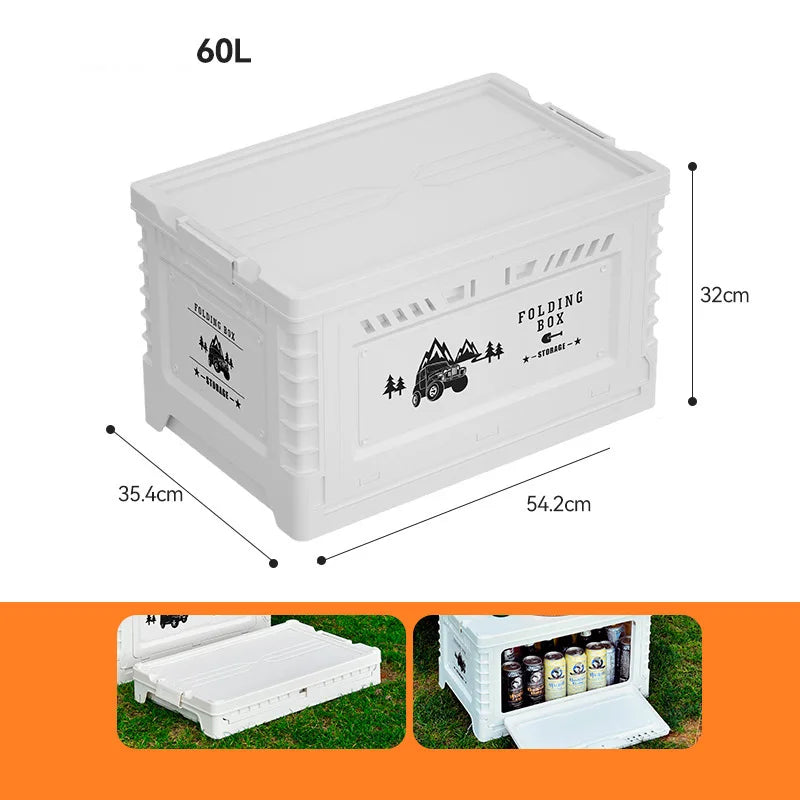 Outdoor Waterproof Plastic Foldable Container Box Multi-function Camping Storage Box