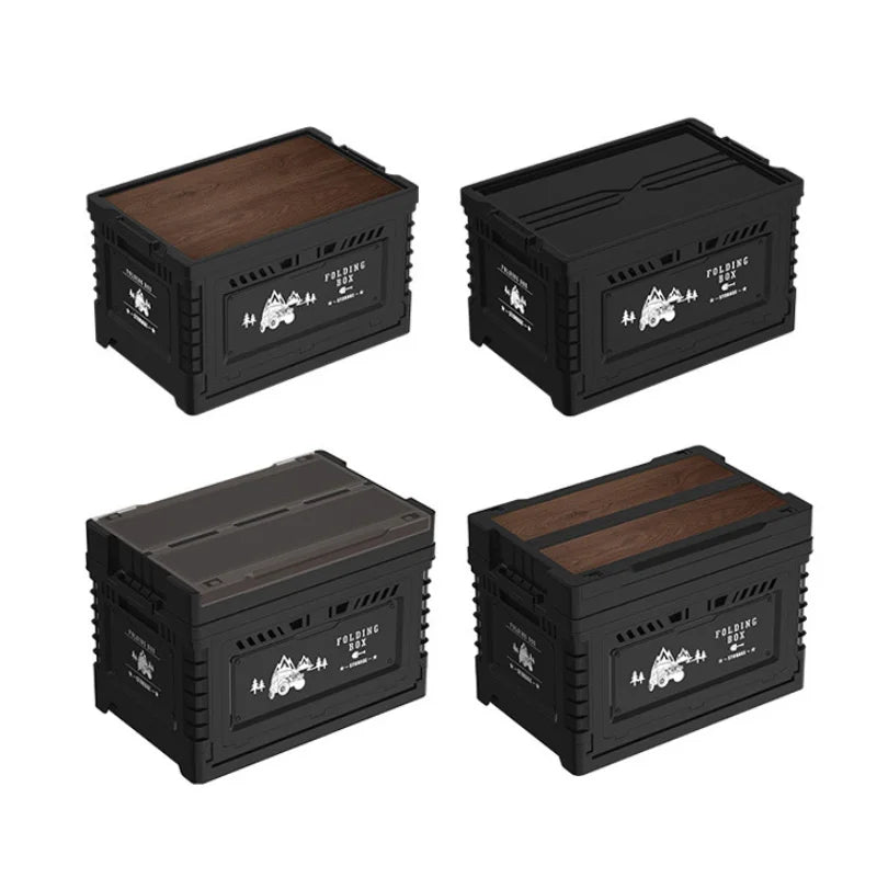 Outdoor Waterproof Plastic Foldable Container Box Multi-function Camping Storage Box