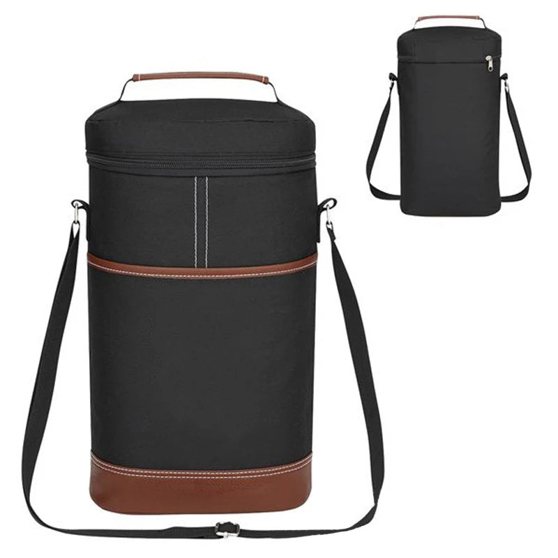 7L Portable Wine Cooler Bag Insulated Thermal Carrier for 2 Drink Bottles Beer Outdoor Party Travel Portable Wine Tote Bag 2025