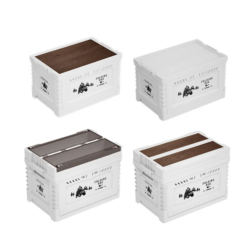 Outdoor Waterproof Plastic Foldable Container Box Multi-function Camping Storage Box