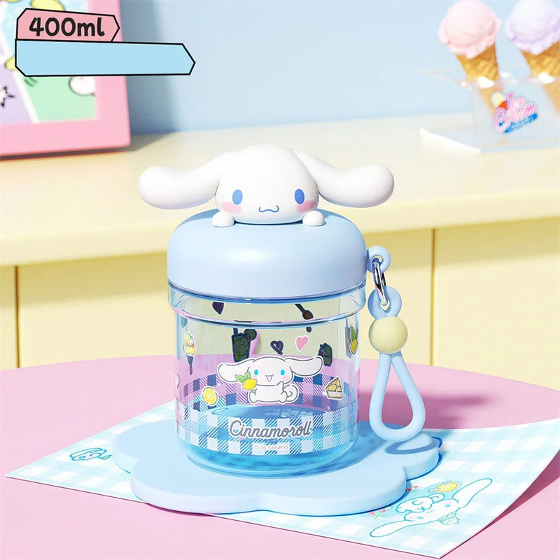 X&W Sanrio My Melody Kuromi 400ml Bisphenol A Leak Proof Bottle Portable Outdoor Travel Children's and Girls' Drinking Glass
