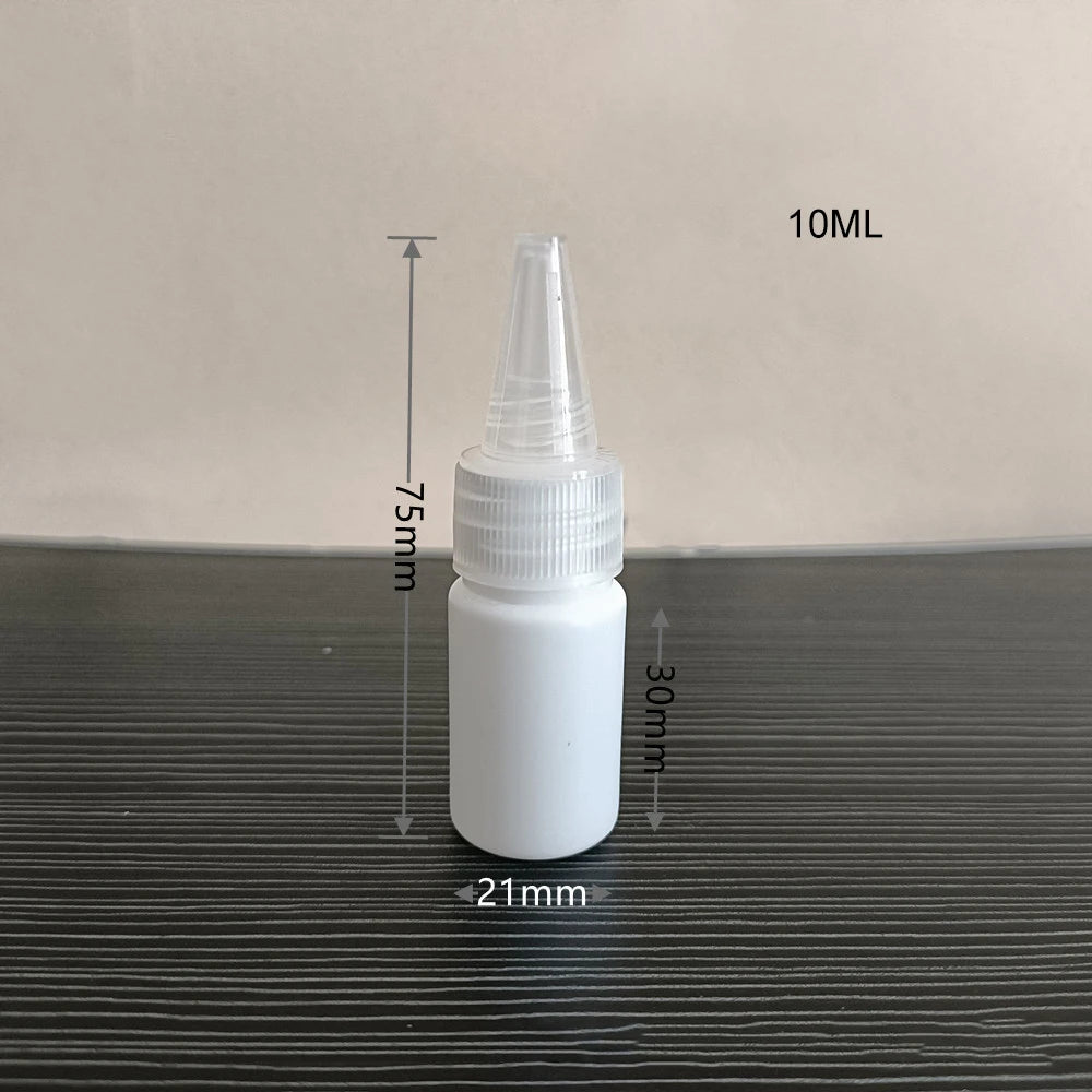 5/10/20/30/50/60/100ml Empty PE Plastic Glue Bottles With Screw-On Lids Squeeze Liquid Ink Oil Dropper Bottles