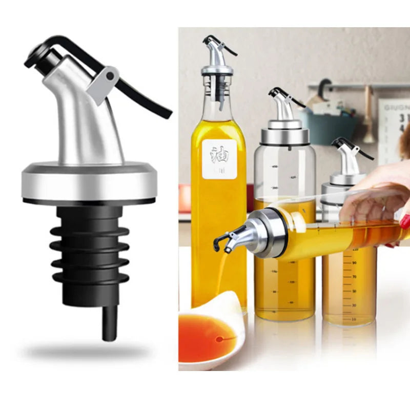 (1pcs) Kitchen Oil Bottle Pourer Wine Bottle Stopper Oil Bottle Nozzle Dispenser