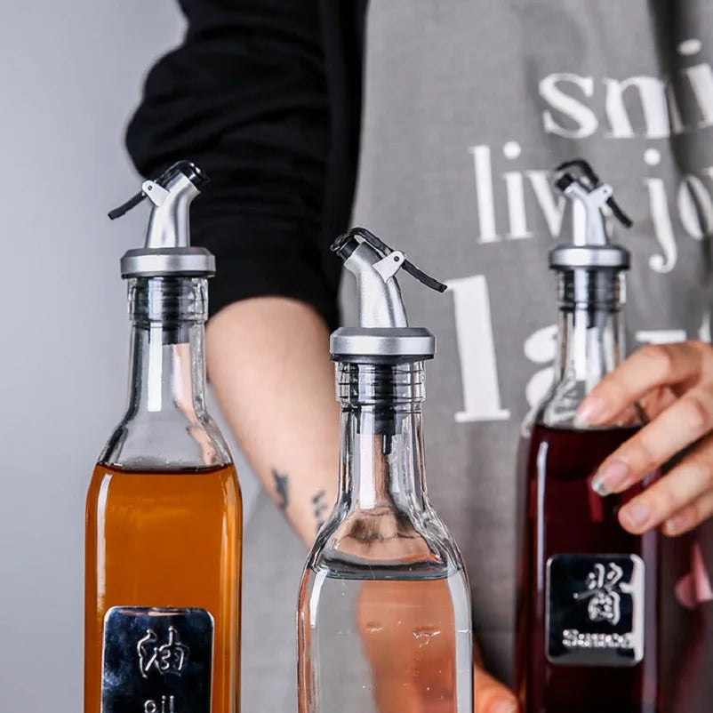 (1pcs) Kitchen Oil Bottle Pourer Wine Bottle Stopper Oil Bottle Nozzle Dispenser