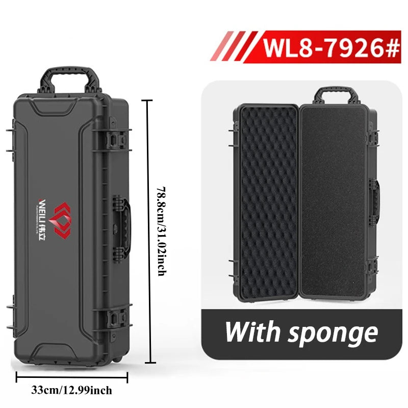 Waterproof Tool Case Outdoor Hard Case Tools Storage Box Portable Professional Equipment Storage Boxes Large Toolbox with Wheels