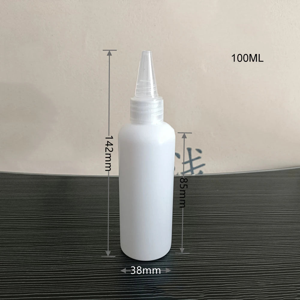 5/10/20/30/50/60/100ml Empty PE Plastic Glue Bottles With Screw-On Lids Squeeze Liquid Ink Oil Dropper Bottles