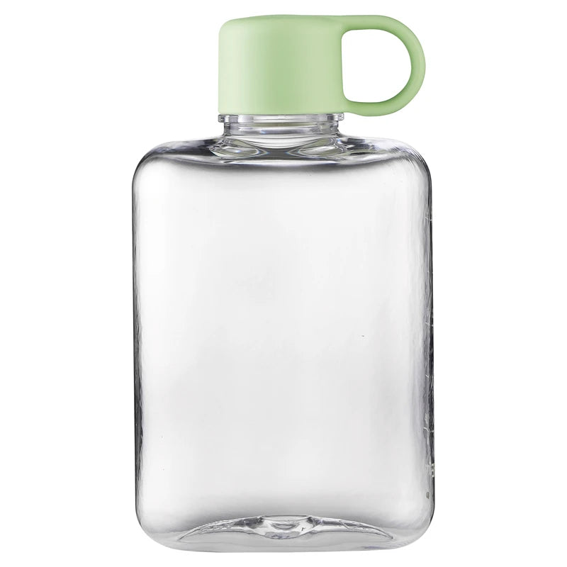 360ML Water Botlte Flat Bpa Free Sport Crystal Plastic Crystal Drinks Kettle Notebook Milk Juice Drinkware Outdoor Portable Cup