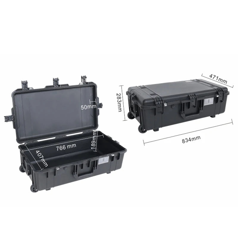 Trolley Toolbox Safety Protection Case Waterproof Hardware Durable Practical Tool Storage Boxes Large Capacity Tool Organizer