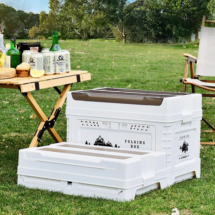 Outdoor Waterproof Plastic Foldable Container Box Multi-function Camping Storage Box