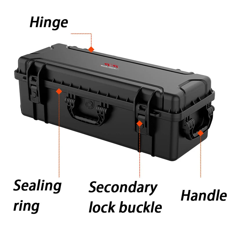 Waterproof Tool Case Outdoor Hard Case Tools Storage Box Portable Professional Equipment Storage Boxes Large Toolbox with Wheels