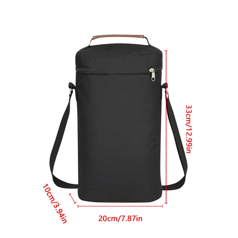 7L Portable Wine Cooler Bag Insulated Thermal Carrier for 2 Drink Bottles Beer Outdoor Party Travel Portable Wine Tote Bag 2025