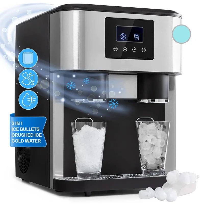 3-in-1 Refrigerator & Countertop Self-Cleaning Water Dispenser with Crushed Ice Function 18KG/DAY Household Kitchen & Office Wat
