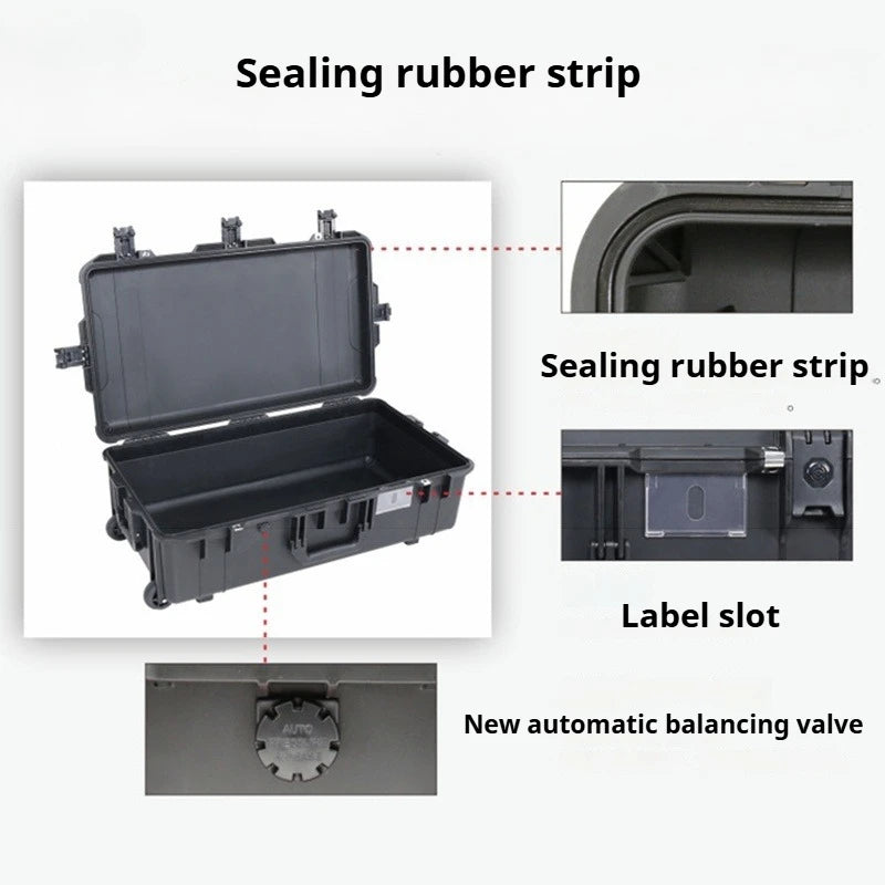Trolley Toolbox Safety Protection Case Waterproof Hardware Durable Practical Tool Storage Boxes Large Capacity Tool Organizer