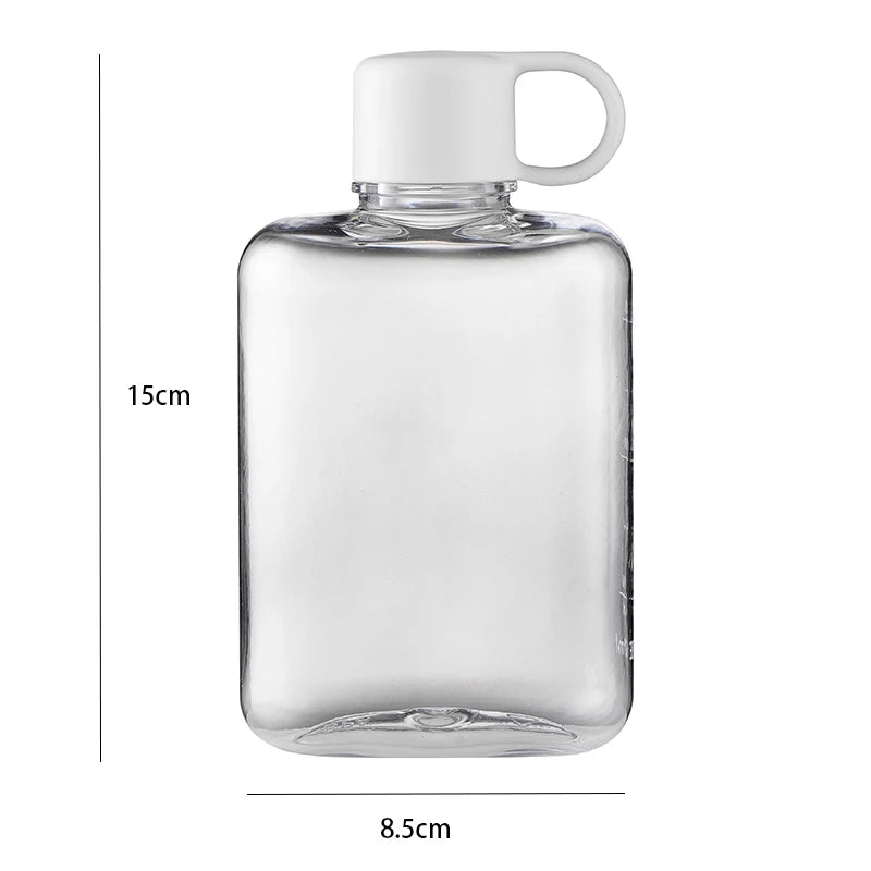 360ML Water Botlte Flat Bpa Free Sport Crystal Plastic Crystal Drinks Kettle Notebook Milk Juice Drinkware Outdoor Portable Cup