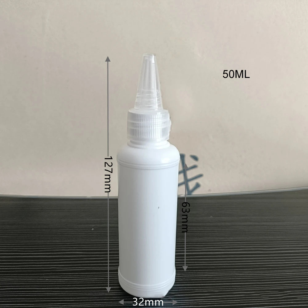 5/10/20/30/50/60/100ml Empty PE Plastic Glue Bottles With Screw-On Lids Squeeze Liquid Ink Oil Dropper Bottles