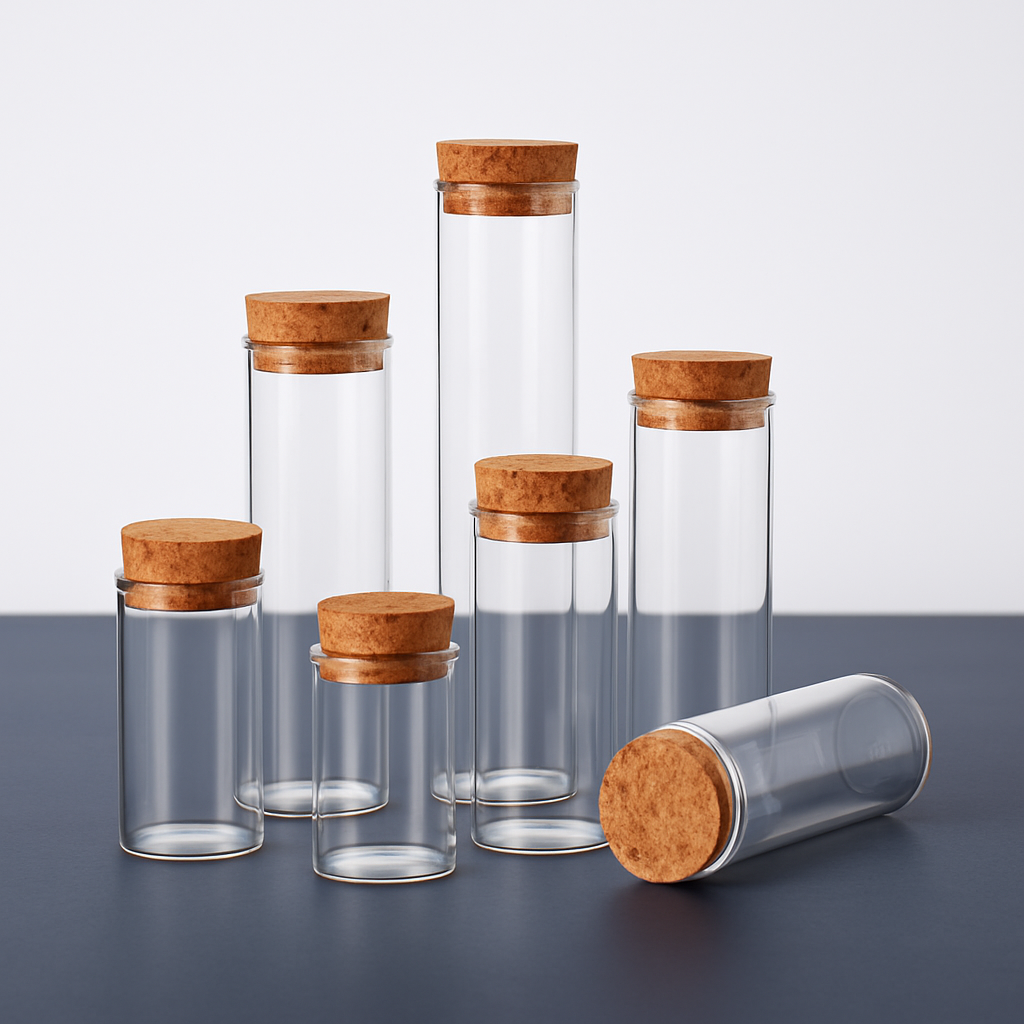 Clear Glass Spice Vials - studio product photo