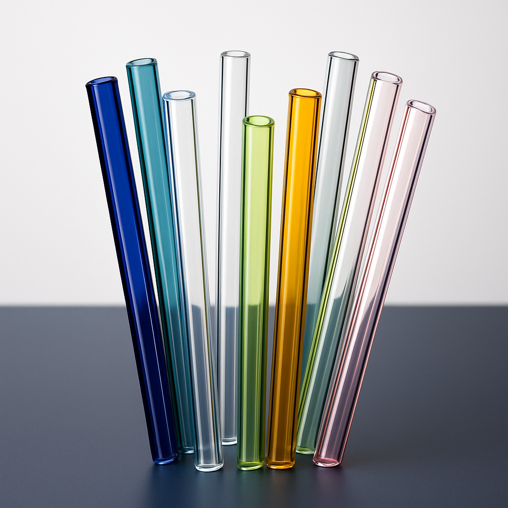 Reusable Glass Drinking Straws - studio product photo